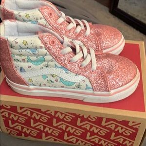 Toddler pink sparkle vans